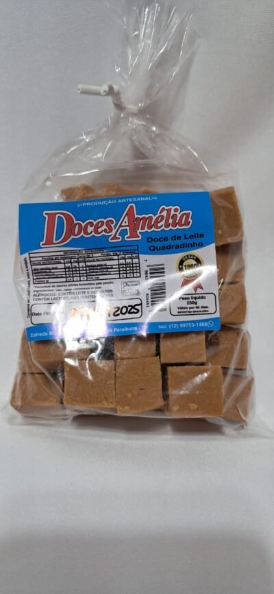 Doce de leite em quadradinhos 250g